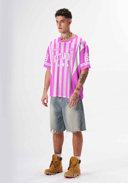 Pink Kxxamine Stars Y2K Sport Jersey Shirts Cherrykitten
