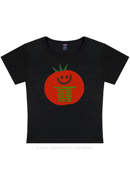 Curvy Fxxk Tomorrow Y2K Baby Tee Cherrykitten
