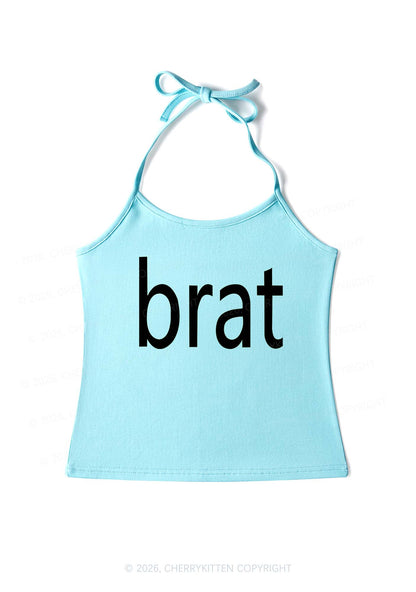 Green Brat Y2K Halter Neck Cami Cherrykitten