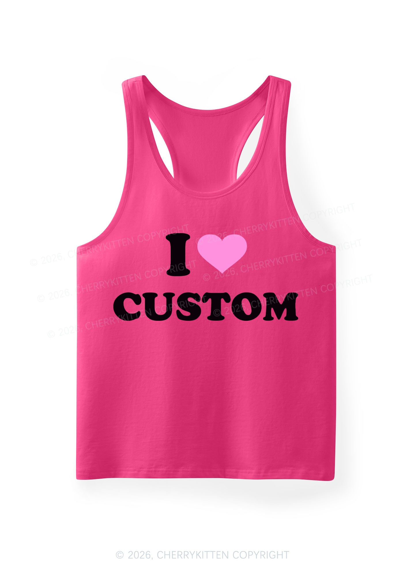 I Love Custom Personalized Y2K Men Racerback Tank Top Cherrykitten