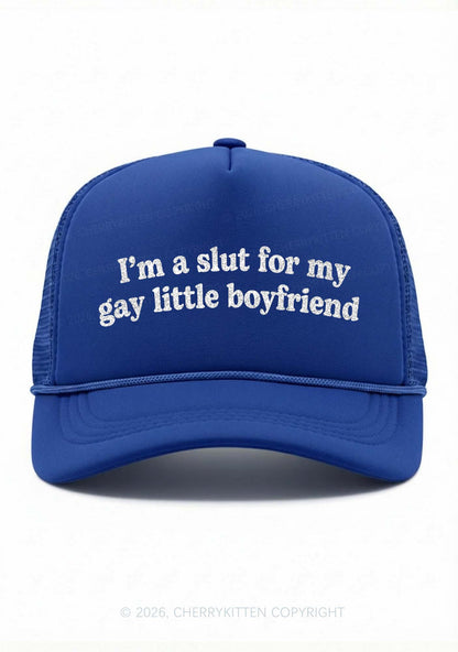 Glitter Slxt For My Gay BF Pride Y2K Trucker Hat Cherrykitten