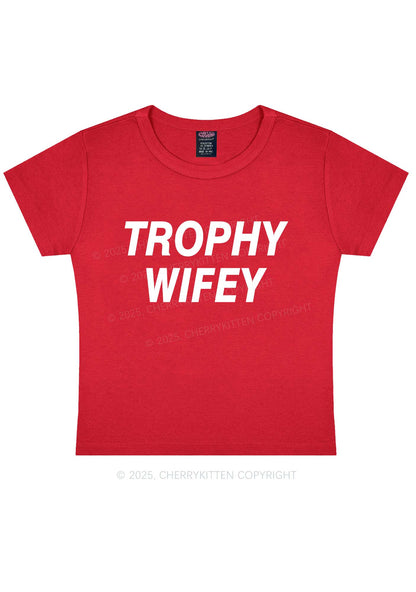 Trophy Wifey Y2K Baby Tee Cherrykitten