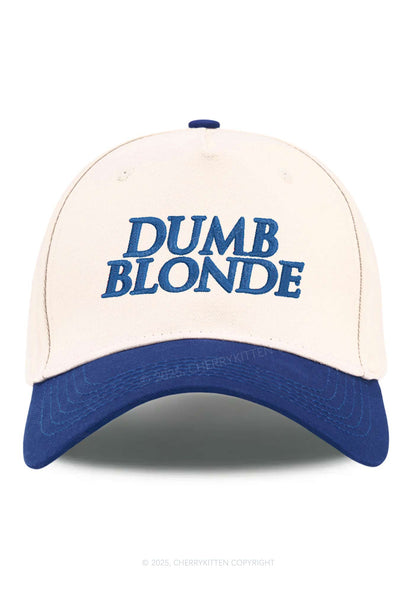 Dumb Blonde Y2K Color Block Baseball Cap Cherrykitten