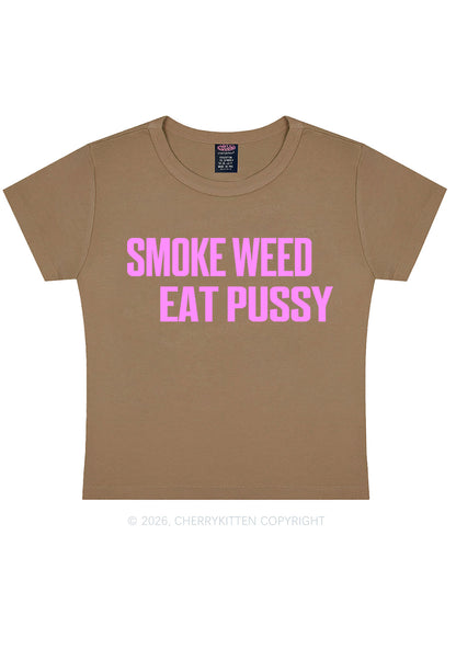 Smoke Wxxd Eat Puxxy Y2K Baby Tee Cherrykitten