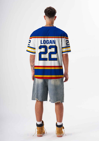 Retro White Hockey Team JL Y2K Sport Jersey Shirts Cherrykitten