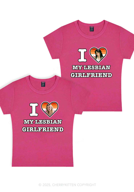 Custom My Lesbian GF Pride Y2K Valentine's Day Baby Tee Cherrykitten