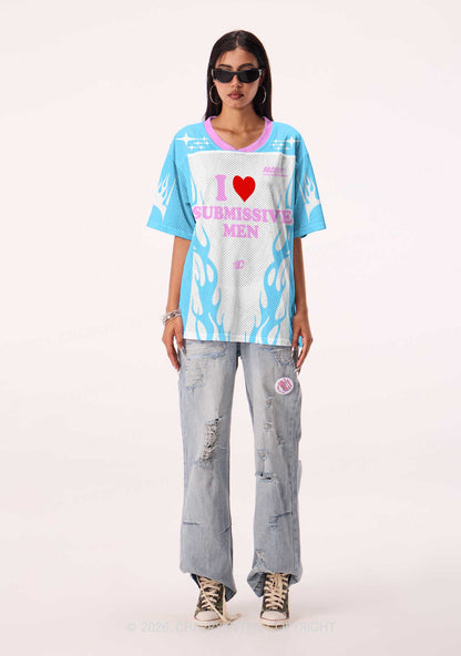 I Love S Men Y2K Sport Jersey Shirts Cherrykitten