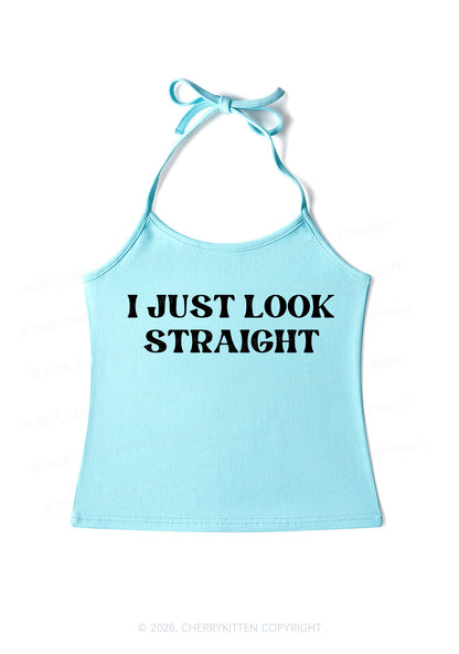 I Just Look Straight Pride Y2K Halter Neck Cami Cherrykitten