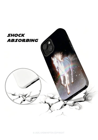 Rainbow Glowing Horse Y2K Phone Case Cherrykitten