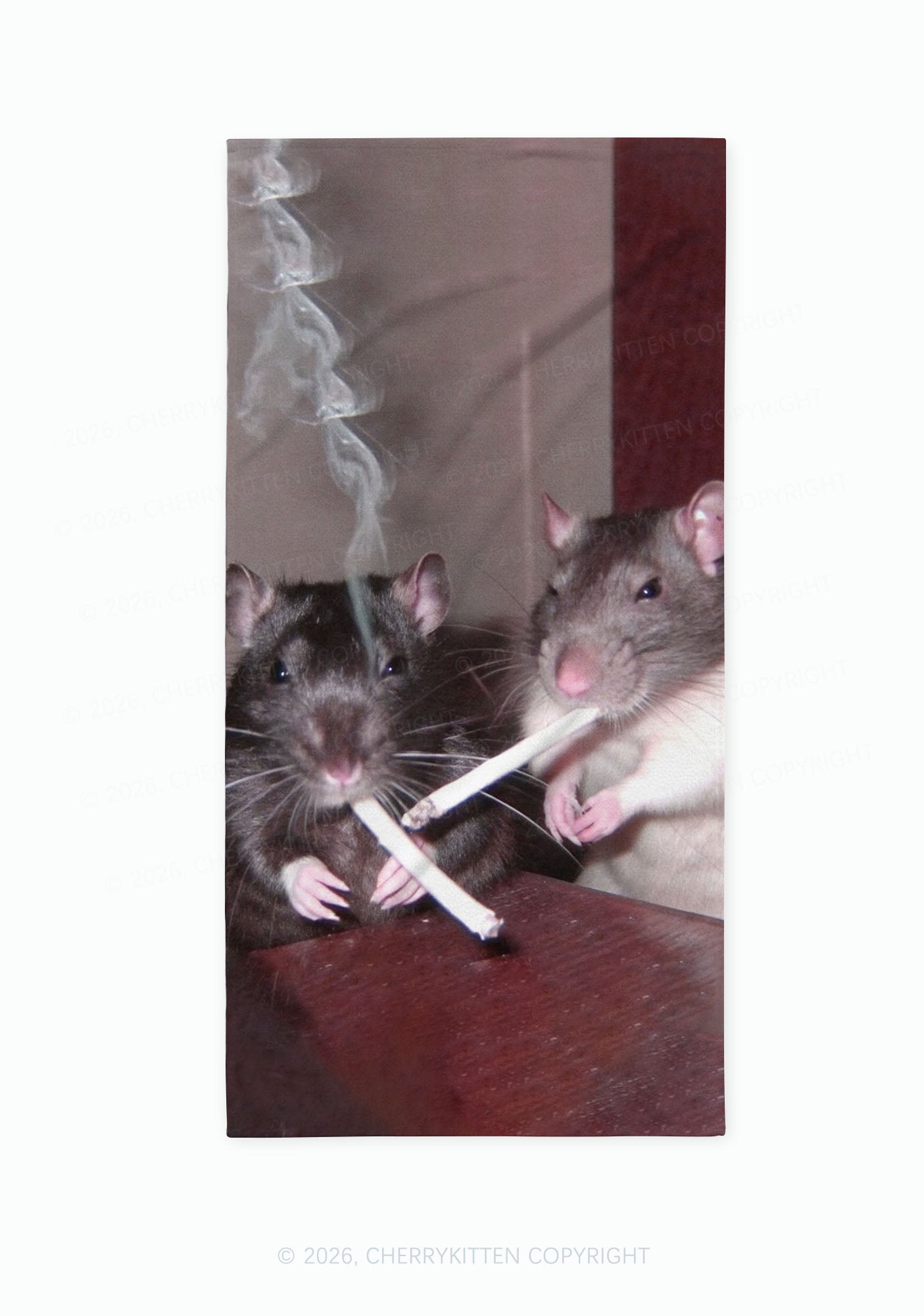 Smoking Rats Y2K Beach Towel Cherrykitten