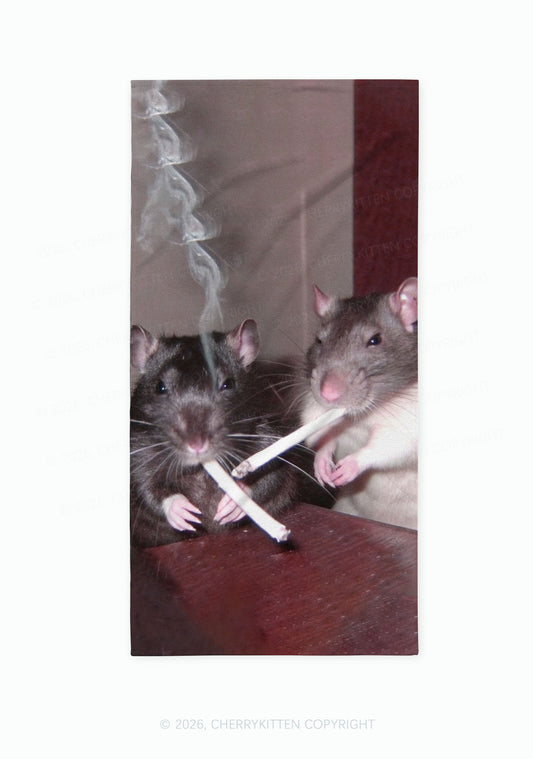 Smoking Rats Y2K Beach Towel Cherrykitten