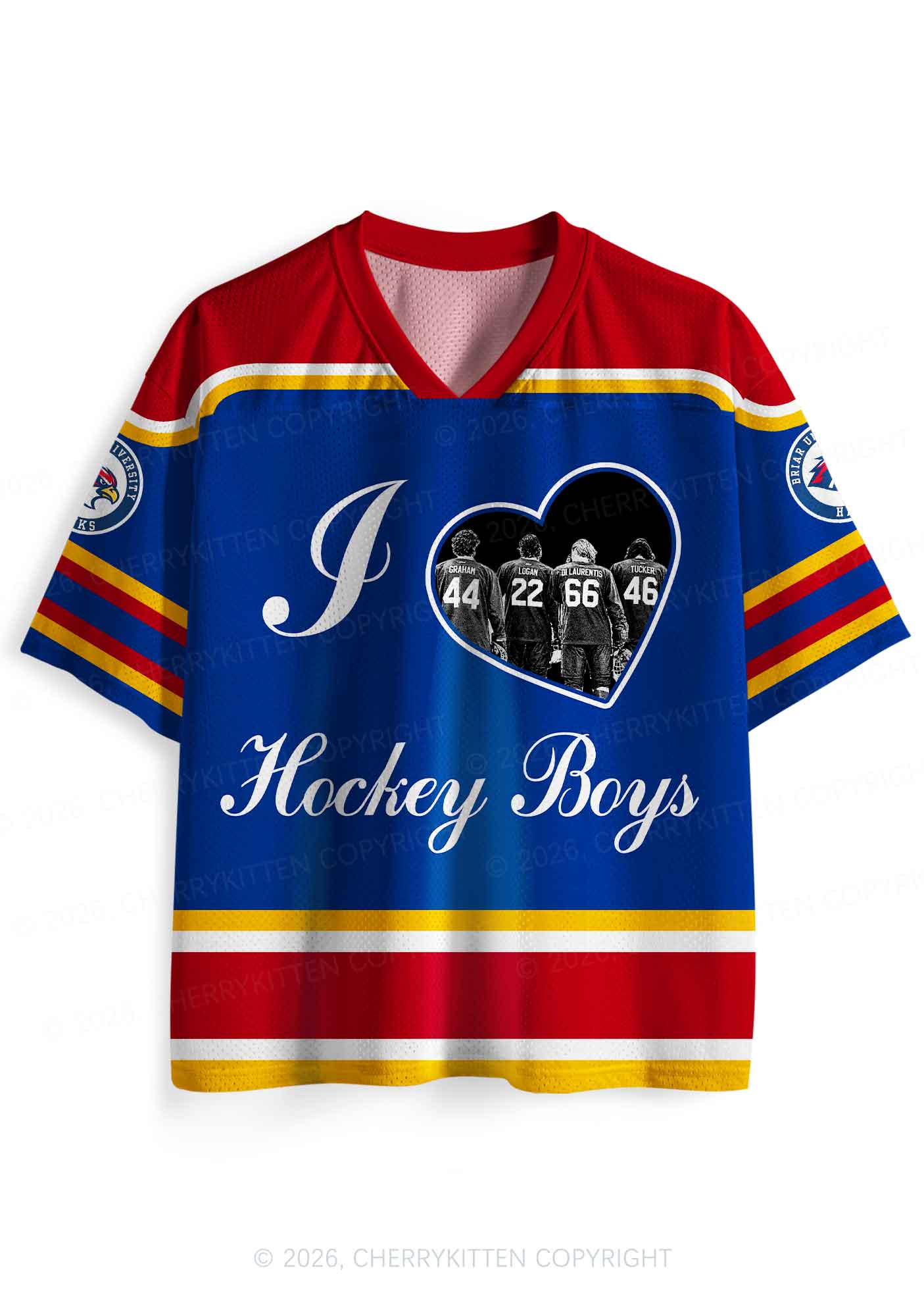 I Love Four Hockey Boys GG Y2K Sport Jersey Shirts Cherrykitten