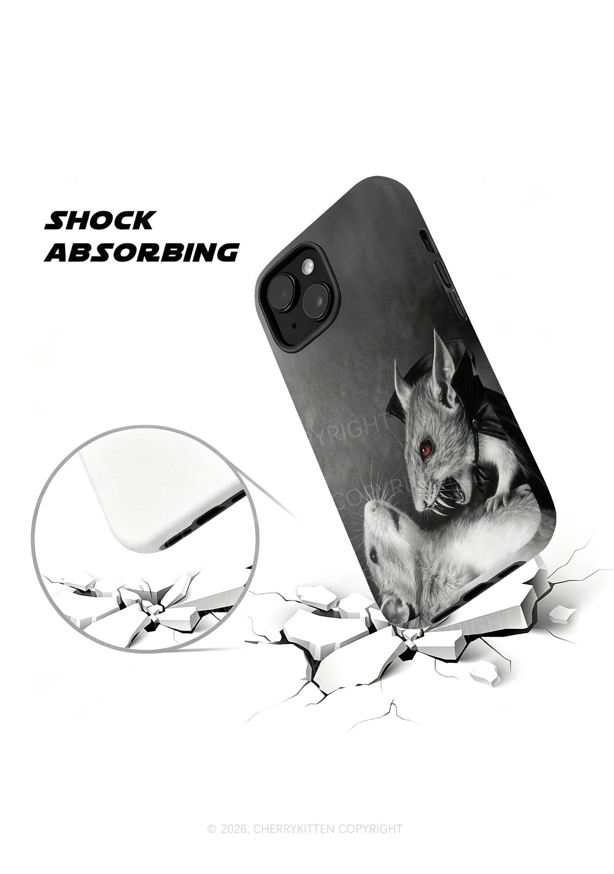 Halloween Vampire Rat Y2K Phone Case Cherrykitten