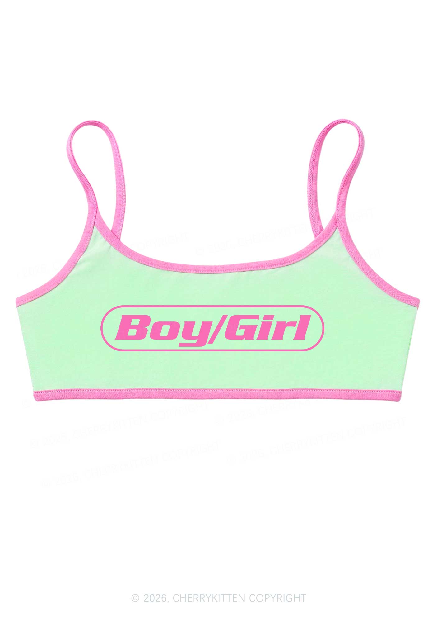 Boy Or Girl Pride Y2K Super Crop Cami Cherrykitten