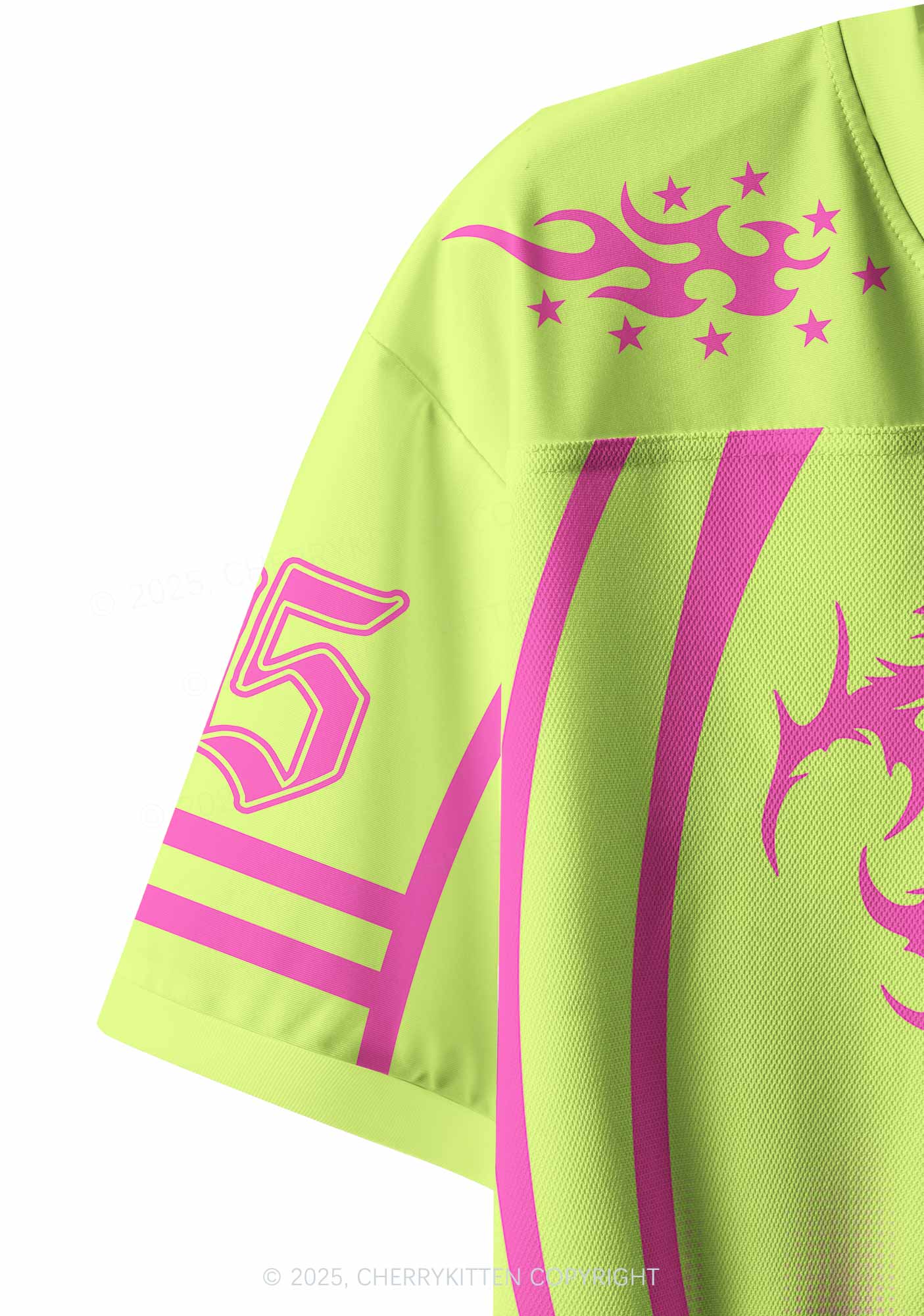 Custom Neon Pink Cxxt Y2K Crop Sport Jersey Shirts Cherrykitten