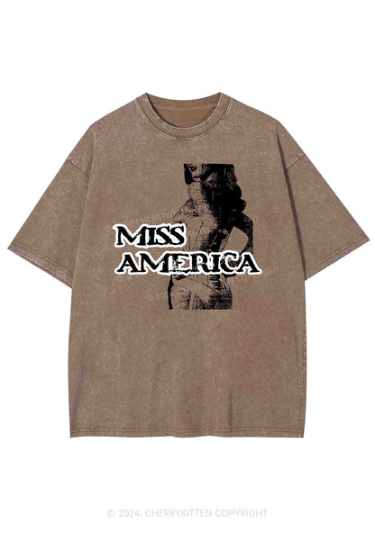 Miss America Y2K Washed Tee Cherrykitten