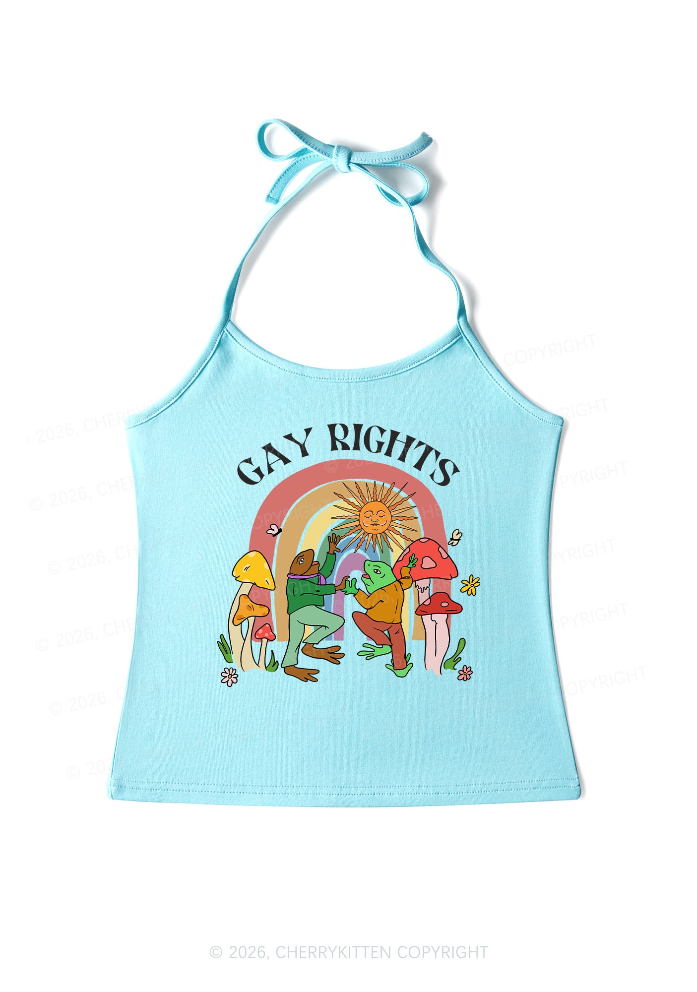 Gay Rights Pride Y2K Halter Neck Cami Cherrykitten