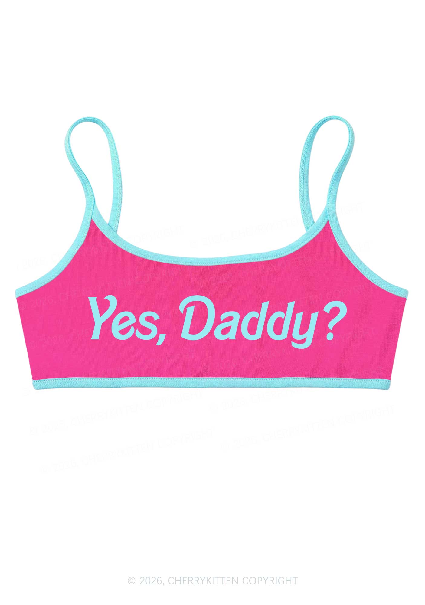 Yes Daddy Y2K Super Crop Cami Cherrykitten