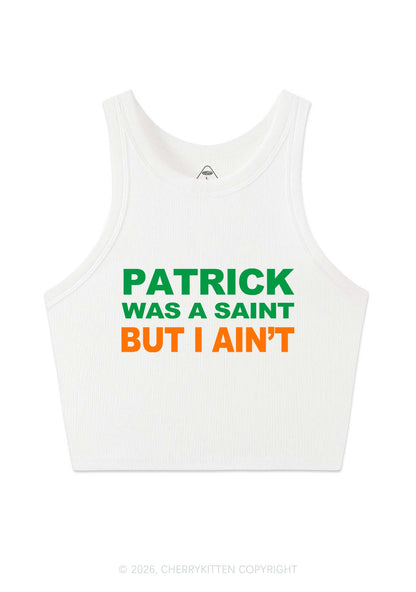 Patrick Was A Saint St Patricks Y2K Crop Tank Top Cherrykitten