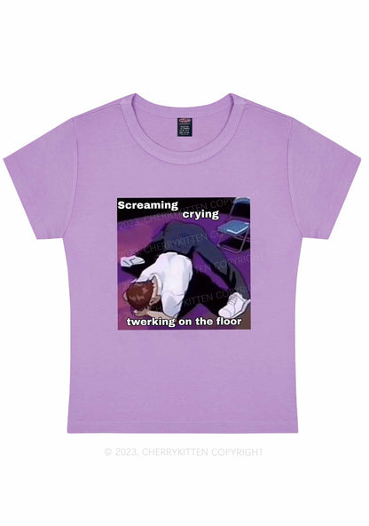 Curvy Screaming Crying Twerking Y2K Baby Tee Cherrykitten