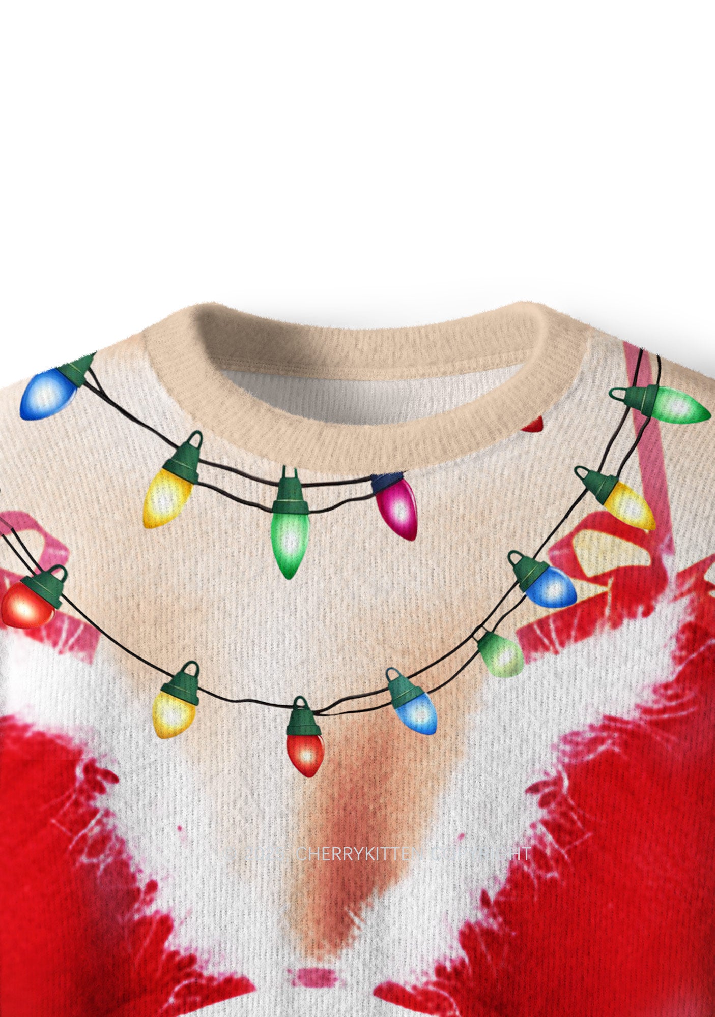 Light Bikini Santa Y2K Christmas Knit Sweatshirt Cherrykitten