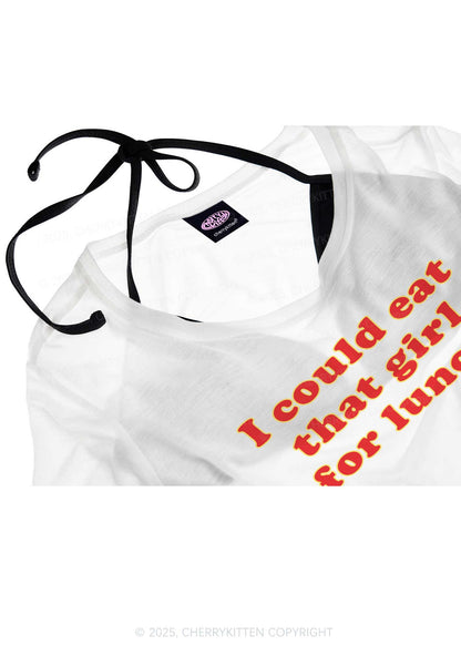 Eat That Girl For Lunch Pride Y2K Sheer Boyfriend Tee Cherrykitten