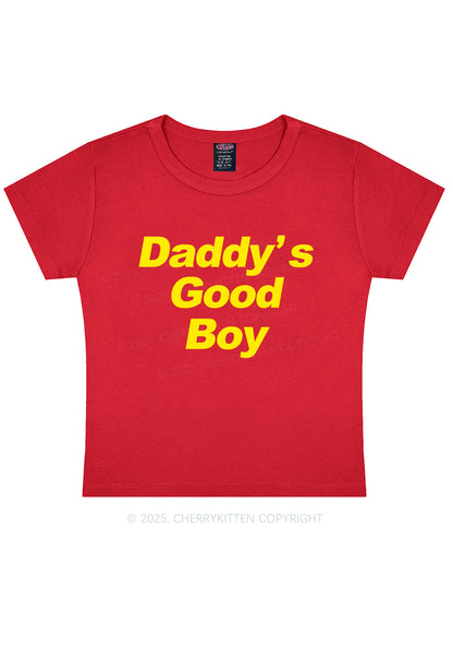 Daddys Good Boy Y2K Baby Tee Cherrykitten