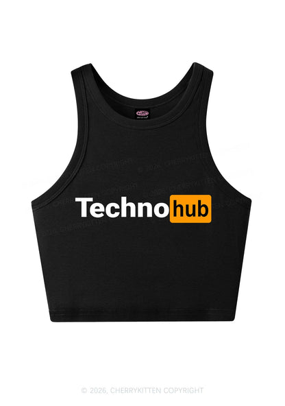 Techno Hub Y2K Crop Tank Top Cherrykitten