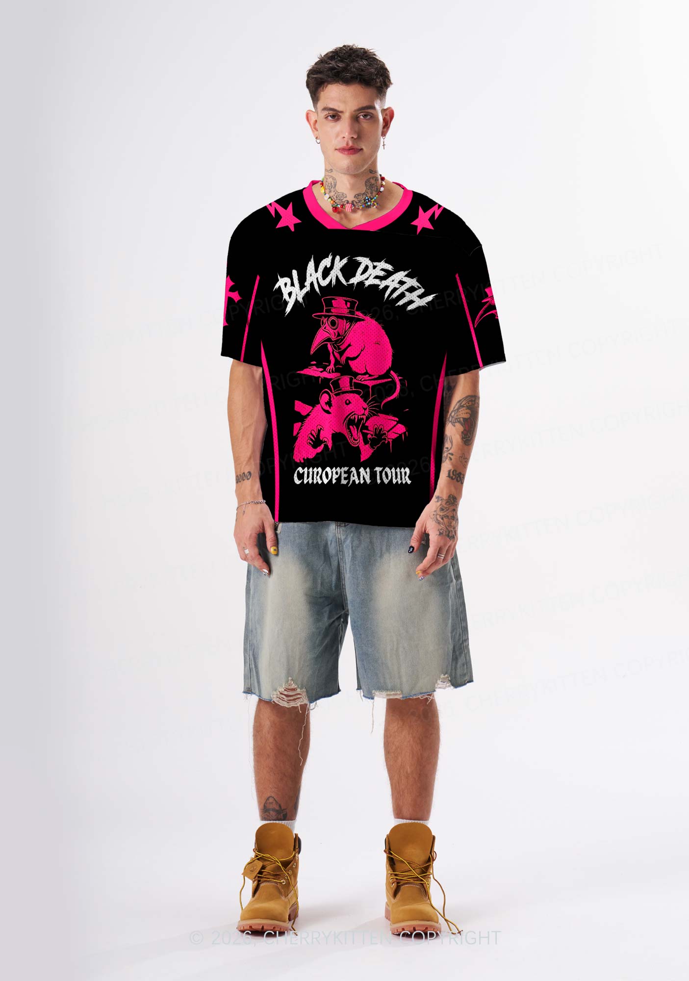 Halloween Plague Doctor Rat Y2K Sport Jersey Shirts Cherrykitten