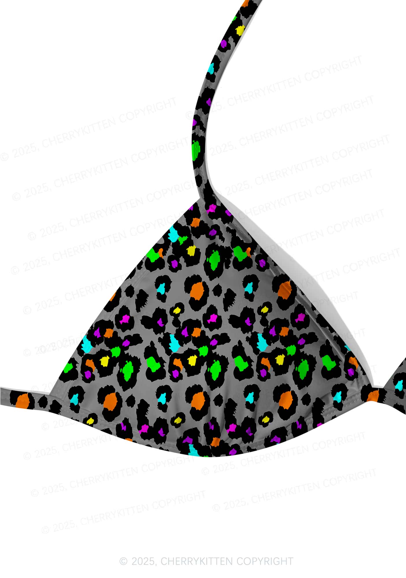 Color Leopard Y2K Print Bikini Set Cherrykitten