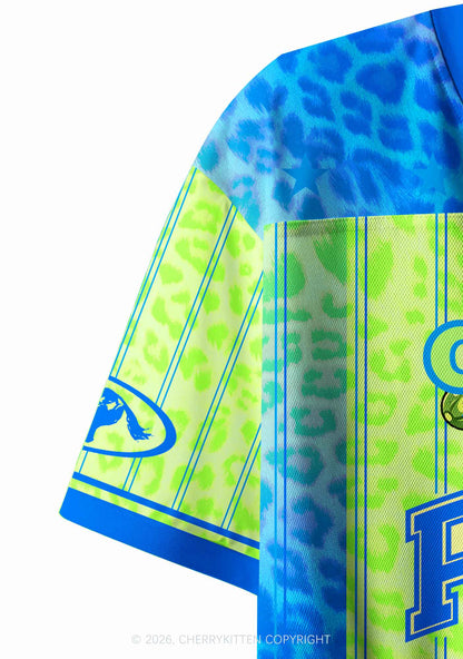 Green Pickle Slxt Y2K Crop Sport Jersey Shirts Cherrykitten