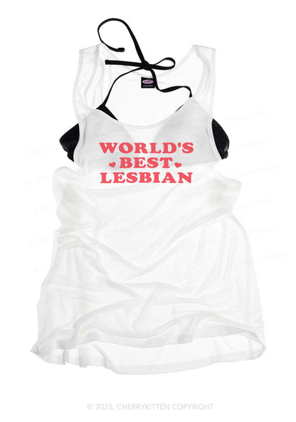 Worlds Best Lesbian Pride Y2K Sheer Boyfriend Tank Cherrykitten