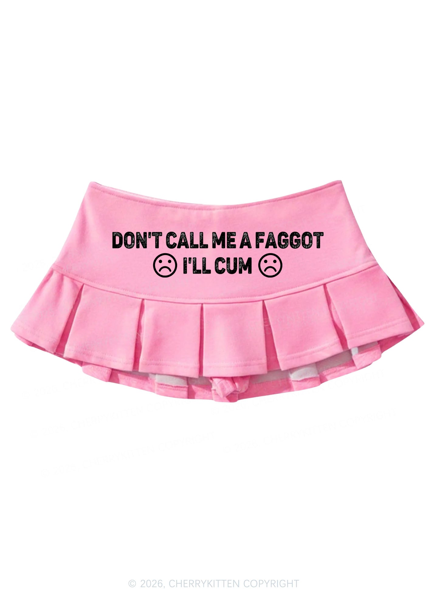 Dont Call Me Faggot Pride Y2K Mini Pleated Skirts Cherrykitten