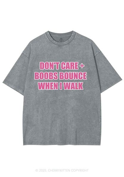 Dont Care Bxxbs Bounce Y2K Shirts Washed Tee Cherrykitten