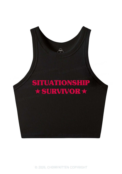Situationship Survivor Y2K Crop Tank Top Cherrykitten