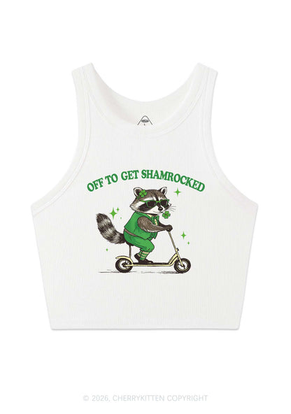 Off To Get Shamrocked St Patricks Y2K Crop Tank Top Cherrykitten