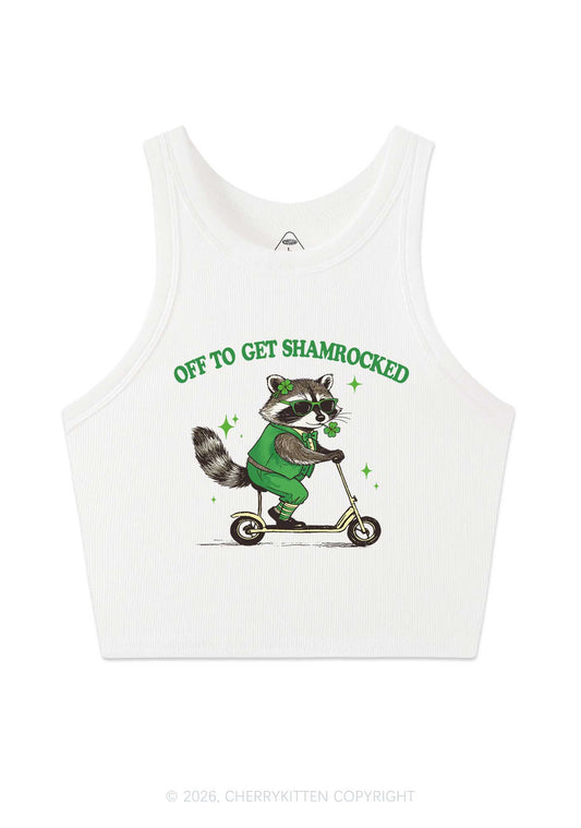 Off To Get Shamrocked St Patricks Y2K Crop Tank Top Cherrykitten