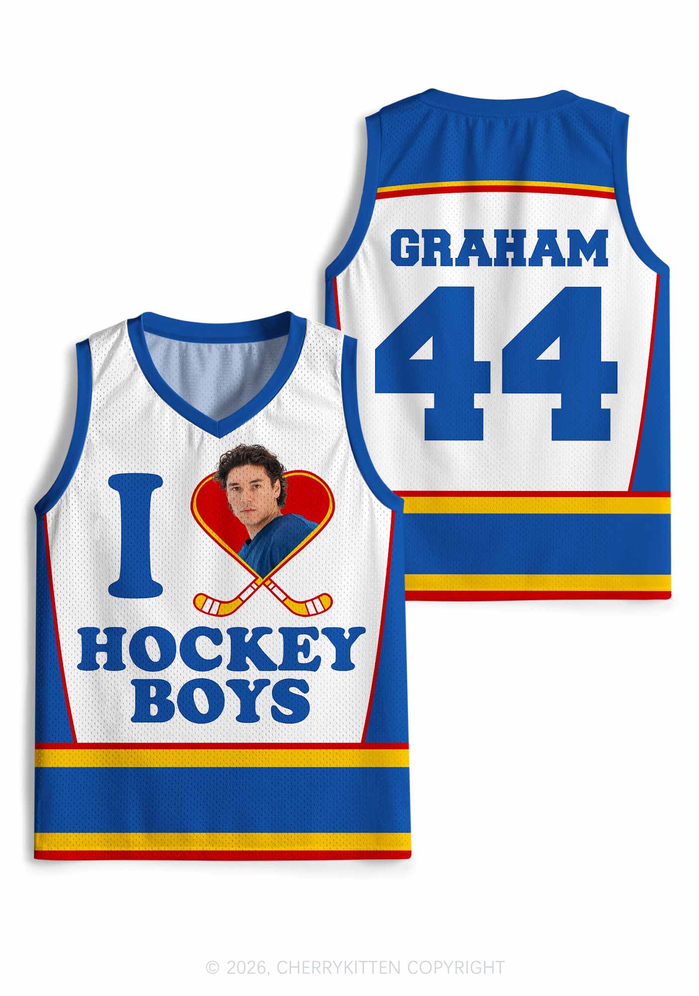 I Love Hockey Boy DL Y2K Sport Jersey Tank Cherrykitten