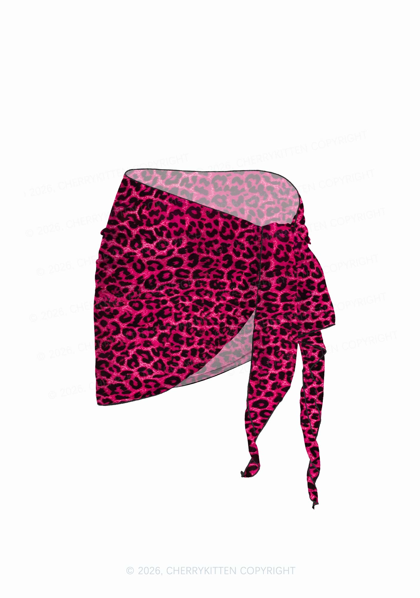 Cxmslxt Hot Pink Leopard Y2K Print Bikini Set Cherrykitten