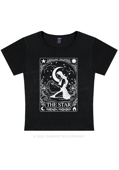 Halloween The Star Kneeling Woman Y2K Baby Tee Cherrykitten