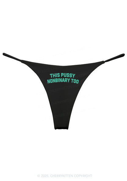 This Puxxy Nonbinary Too Pride Y2K Bikini String Thong Cherrykitten