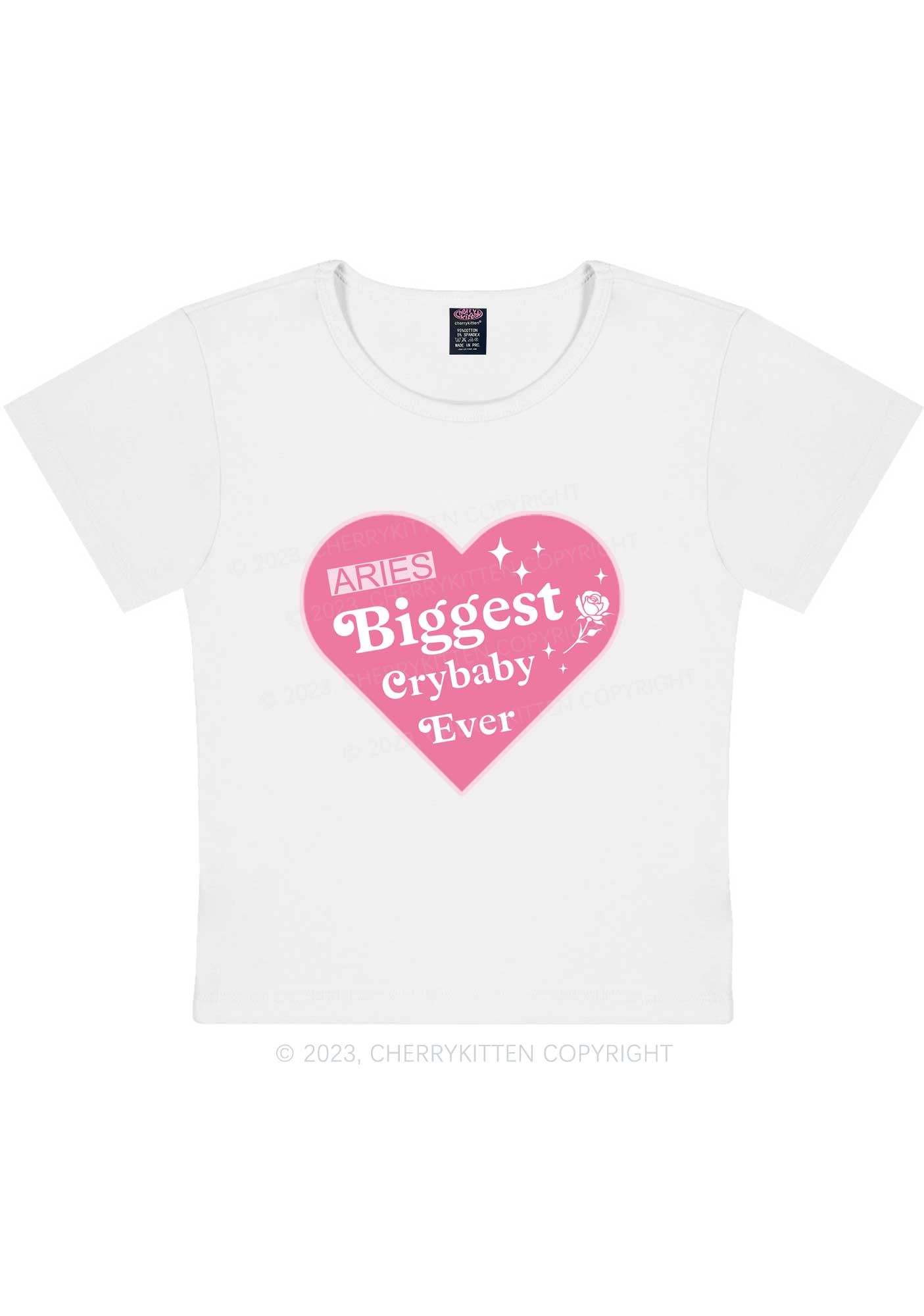 Curvy Aries Biggest Crybaby Ever Y2K Baby Tee Cherrykitten