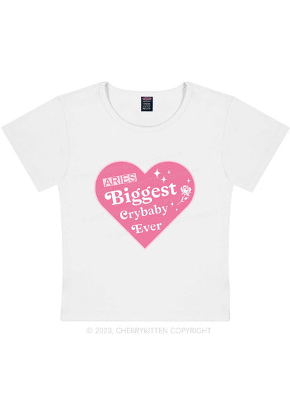 Curvy Aries Biggest Crybaby Ever Y2K Baby Tee Cherrykitten