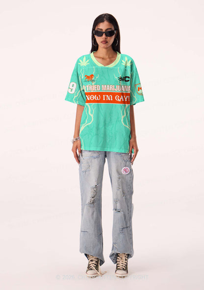 Now Im Gay Pride Y2K Sport Jersey Shirts Cherrykitten