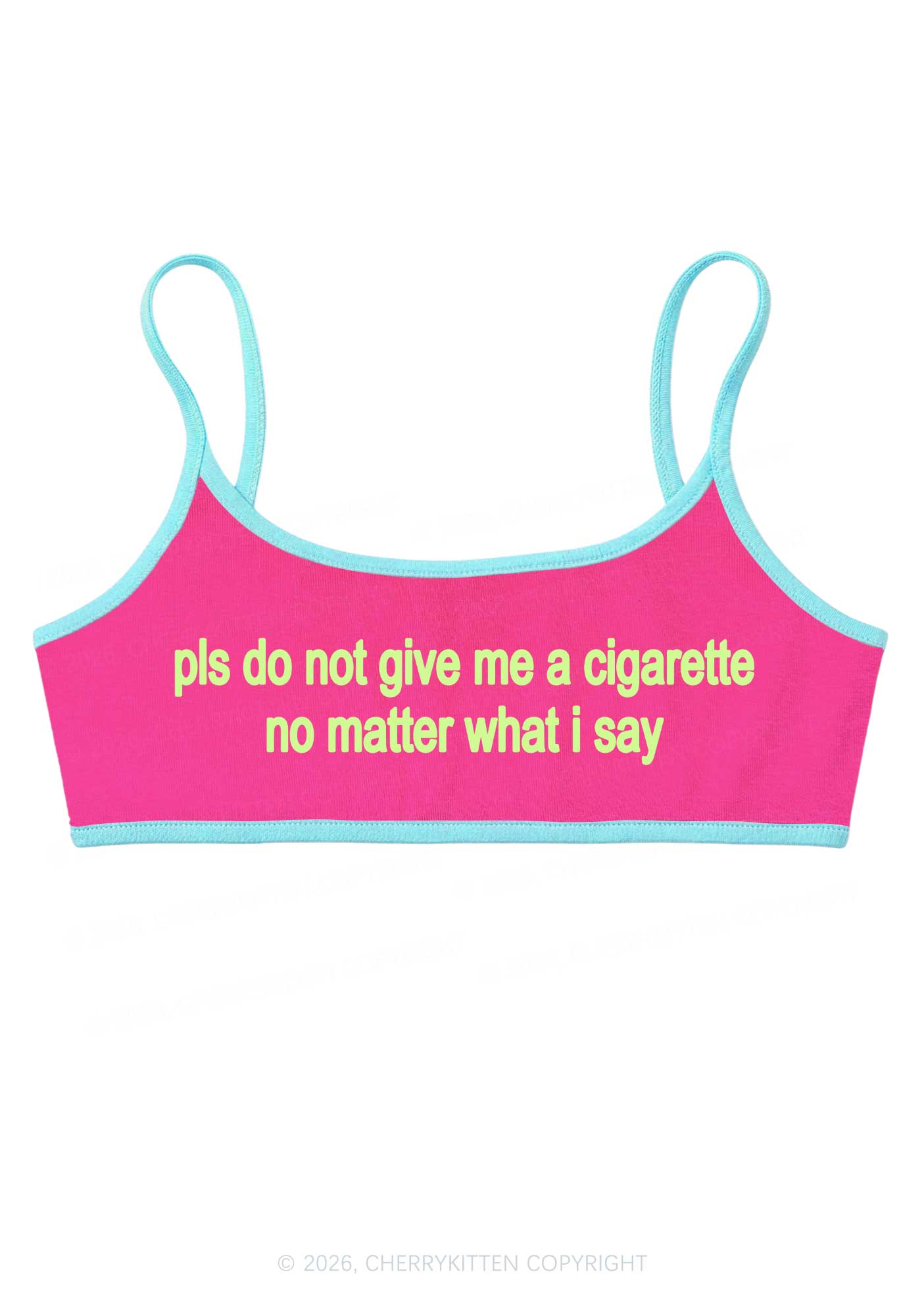Dont Give Me Cigarette Y2K Super Crop Cami Cherrykitten