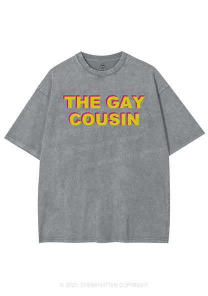 The Gay Cousin Pride Y2K Shirts Washed Tee Cherrykitten