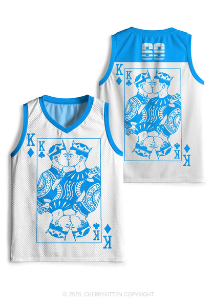 Blue Gay King Pride Y2K Sport Jersey Tank Cherrykitten