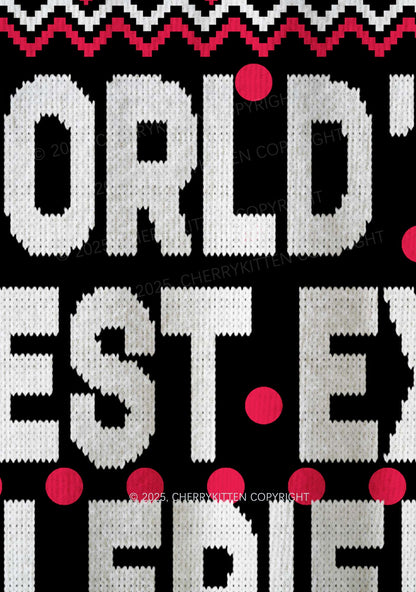 Best Ex Girlfriend Y2K Christmas Knit Sweatshirt Cherrykitten