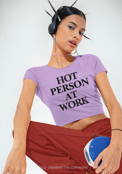 Hot Person At Work Y2K Baby Tee Cherrykitten