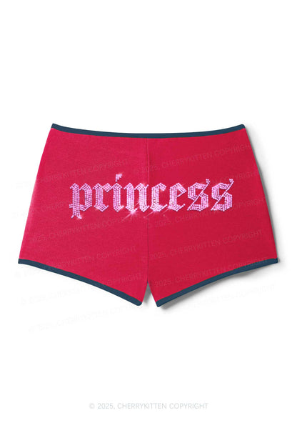Rhinestone Princess Y2K Booty Shorts Cherrykitten